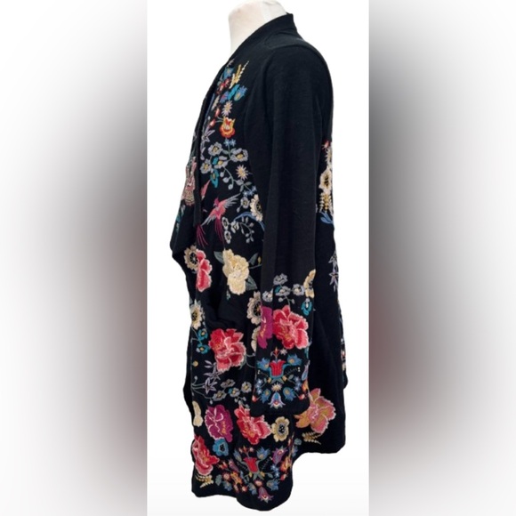 Size M Johnny Was Black Embroidered Jacket - Picture 3 of 5